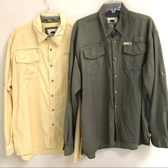 Dakota Grizzly nylon vented button up shirts 2pk. XXL - Picture 1 of 12